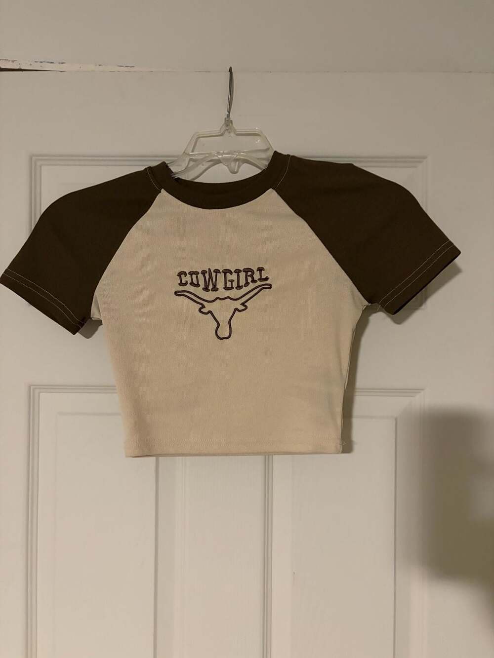 SHEIN Cowgirl Western Longhorn Steer Skull Embroidered
